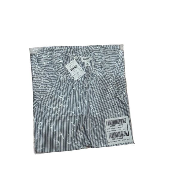 NWT J CREW Factory Striped flutter-sleeve top - Picture 6 of 6